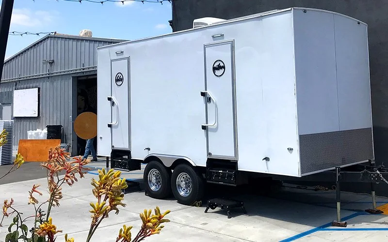 The Pretty Potty Co. luxury restroom trailer for weddings and events in Ventura County