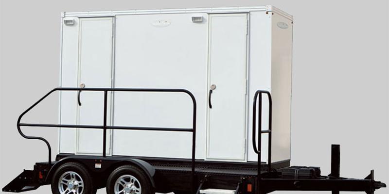 Restroom trailer unit for outdoor events — T & D Trailer Event Rentals serves Oxnard and Ventura County