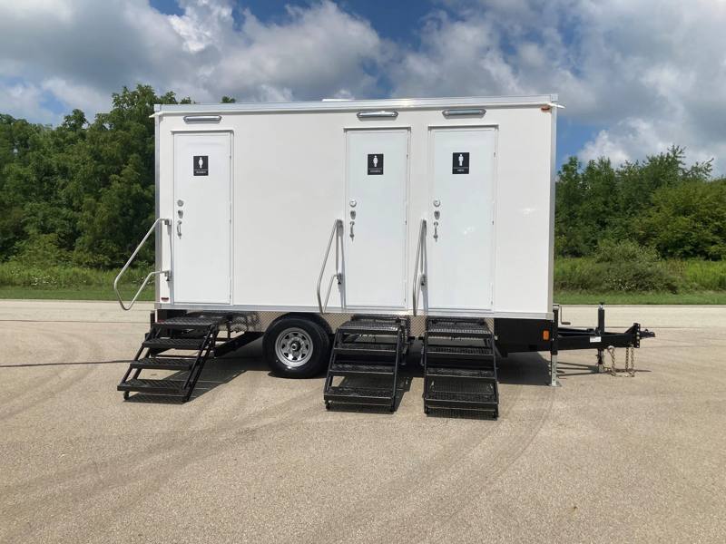 Patriot Portable Restrooms luxury restroom trailer unit available for Ventura County events