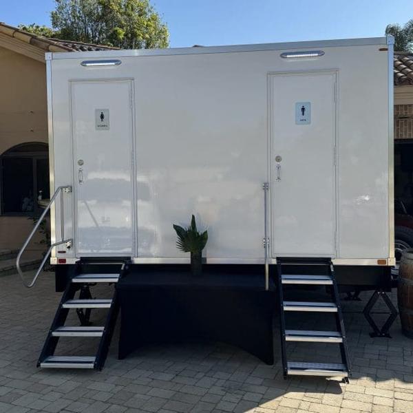 Royal Flush luxury restroom trailer — based in Moorpark, Ventura County